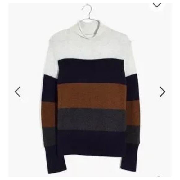 Madewell Inland Striped Turtleneck Sweater in Coziest Yarn Size Large 2410 - Picture 2 of 10